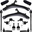 TUCAREST 12Pc Suspension Kit Fit For 2012-2016 Su-baru Impreza 2.0L, 2 Front Lower Control Arm + 2 Ball joint + 4 Outer Inner Tie Rod + 2 Sway Bar [# 524-789 524-790 K750049 EV801185 ES3712 K9513]