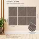 JBER Acoustical Wall Panels - 6 PCS 23.6 X 23.6 Inches Wood-Pattern Printing Sound Absorbing Panels, Large Self-Adhesive Decorative Soundproof Wall Panels for Studio,Home & Living Room(Light Walnut)