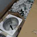 Goplus Set of 3 Artificial Snow Flocked Christmas Tree, 3' 4' 5' Slim Pencil Xmas Tree with Silver Metal Buckets, Faux Potted Christmas Trees for Front Porch Entrance Indoor Holiday Office Home Decor