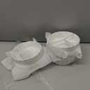 LOVECASA Porcelain Ramekins 8 Oz Oven Safe Set of 6 - Shallow Creme Brulee Dishes for Baking, Souffls, Custards, Fluted Quiche Pans, Chip-Resistant & Stackable, White (4.6 Inches)