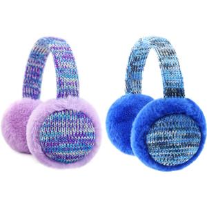 RAOEXI Winter Ear Muffs For Kids Warm Furry Knit Girls Earmuffs Boys Baby Plush Toddler Ear Warmers Outdoor Ear Covers