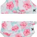 Hurley Girls' Girls' Bikini 2-piece Swim Suit (5, Marshmallow)