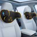 Lofty Aim Car Neck Pillow: 2 Pack Ergonomic Memory Foam Headrest Pillow for Driving, Adjustable Neck Support Cushion for Pain Relief, Head Rest Pillows for Car Seat, Truck - Black