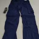 Men's Hiking Pants Convertible Quick Dry Zip Off Fishing Travel Safari Pants (32, 225 Blue)