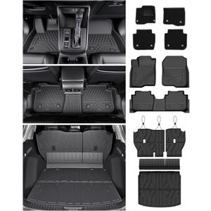 Floor Mats Cargo Mat for Honda CRV 2023 2024 2025 2026 Car Mat Accessories(Include Hybrid), 2-in-1 All Weather TPE Floor Liners with Removable Carpet Layer, Custom Fit Waterproof Anti-Slip Car Mats