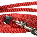 The Walkie No Pull Dog Leash - Gentle, Effective, Encourages Loose Leash Walking - Made in USA - Red - Size Large for Dogs 25 lbs  150 lbs