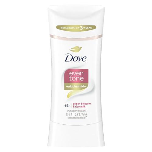 Dove Even Tone Antiperspirant Deodorant Stick Peach Blossom & Rice Milk 2.6 oz Pack of 3 (BBD: 2026)