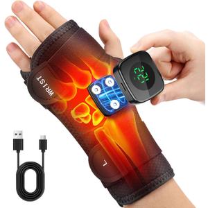 Wrist Heating Pad, Heated Wrist Wrap for Left Hand, Heated Wrist Brace for Men Woman, Corded and Cordless Heating Pad for Wrist