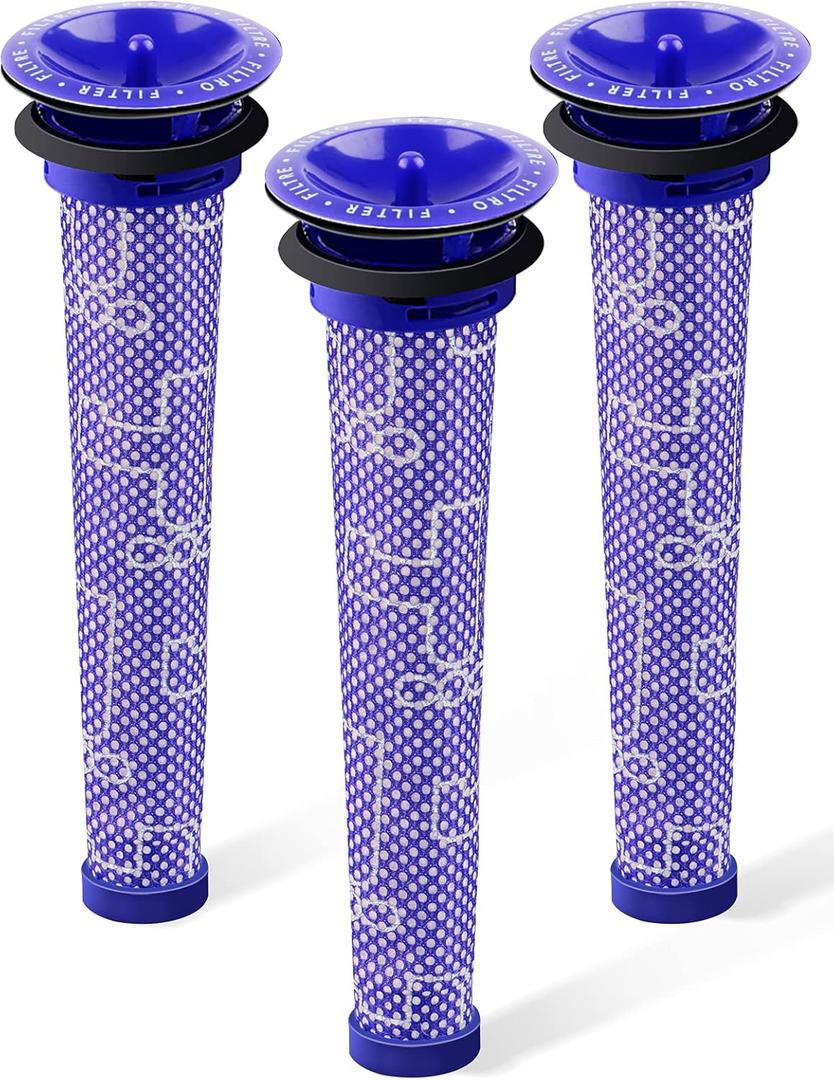 3Pack Pre Filters Replacement for Dyson - Vacuum Filter Compatible with Dyson V6 V7 V8 DC59 DC58 Replaces Part 965661 01 