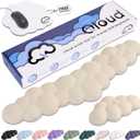 Qloud Cloud Wrist Rest Keyboard Wrist Rest for Computer Keyboard Pad, Cloud Keyboard Wrist Rest, Wrist Pad for Keyboard, Memory Foam, Non Slip Base, Comes with Mouse Pad - Beige (04 Nude Beige)