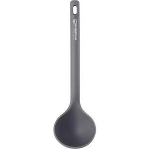 Dark Gray Silicone Ladle: Heat Resistant with Gentle Head Structure, Non-stick Cookware Safe, Portion Batter, BPA Safe (12.6inch x 3.15inch)