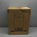 BestOffice | 13 Gallon Trash Can with Lid | Automatic Touchless Garbage Can | Odor Control | Modern Oval Design | Easy to Clean | Stainless Steel | Fits Any Kitchen, Bathroom, Office or Home