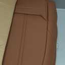 Auto Car Seat Covers Accessories Full Set Leather Cushion Protector Breathable Waterproof Seat Cover for Cars Universal Fit (Brown, Front Pair and Rear)