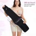 YERKOAD 360 Lipo Foam Ab Board Post Surgery Liposuction Abdominal Compression Boards Belly Wrap Lipo Recovery Waist Cincher (Black, L)