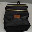 PIIOSER Baby Bottle Tote Bag with Ice Pack, Fits 4 Baby Bottles Up to 9 Ounce, Small Insulated Breastmilk Cooler Travel Bag with Shoulder Strap for Nursing & Working Mom Daycare (Black-S)