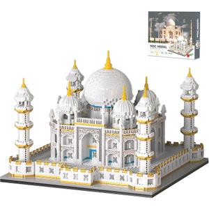 Architecture Taj Mahal Micro Mini Building Blocks Set,Landmarks Collection, Display Model Gift for Adults(4030 Pieces)