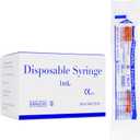 1ml/cc 31G 1/4 Inch Syringes, Disposable Syringe, Individual Wrapped, Box of 100