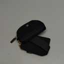 Keychain Wallet Mini Zip Around Wristlet Wallets for Women Detachable Dual Pouch Wristlet Portable Coin Purse Small Wallets (Black+Gold)