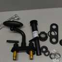 Matte Black Bathroom Sink FaucetModern 3 Hole Bathroom Faucet 2 Handle 4 Inch Centerset with 4 Water Outlet Modes, 360 Swivel Spout & Pop-Up Drain