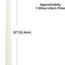 qinxiang 30 Pack Ivory Taper Candles, 10 inch (H) Dripless, Unscented Dinner Candle, Smokeless Taper Candles, Paraffin Wax with Cotton Wicks, Approxinately 7-8Hours Burn Time