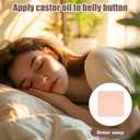 2 x 30pcs Castor Oil Pack Wrap for Belly Button, 2.76in Disposable Self-Adhesive Castor Oil Patches Pads Highly Absorbent Anti-Leak Organic Cotton Castor Oil Compress Covers (Oil Not Included)