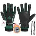 AIGEVTURE Cold Weather Thermal Fleece Winter Work Gloves - Insulated M