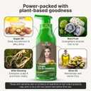 Herbishh Linen Hair Dye Shampoo for Gray Hair Coverage 500ml