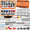 TOPFORT 187/343pcs Fishing Accessories Kit, Organized Fishing Tackle Box with Tackle Included, Fishing Hooks, Fishing Weights Sinkers, Fishing Gear and Equipment, Fishing Gift for Men
