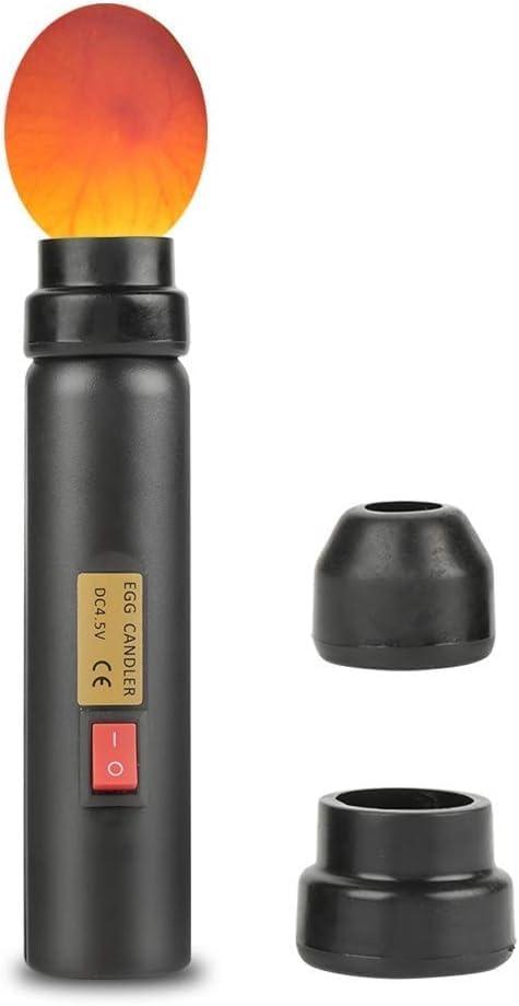 Luqeeg LED Light Egg Candler Tester, Rechargeable Egg Candler Tester for Monitoring Eggs Development, Bright Cool Light Incubator for Chickens Ducks Birds Eggs