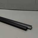 2PCS Shower Door Bottom Seal Strip, Black PVC, 36" Length, Fits 10mm Thick Glass, Prevents Leaks & Water Damage, Easy Installation, No Adhesive Required (Black, 36in for 3/8"(10mm) Door)