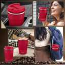 KETIEE Travel Coffee Mug Spill Proof 12oz, Insulated Travel Mug to Go, Reusable Coffee Cup with Seal Lid, Vacuum Stainless Steel Tumbler for Hot/Cold Drinks (Red) (G1-Christmas Red)