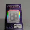 SHANG PIN JIA 2 Pack Camera Lens Protector for iPhone 13 Pro/13 Pro Max,[Not Easy to Breakn ] AR Tempered Glass Strong Adsorption Metal Camera Cover Screen-Black