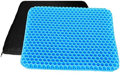 Gel Seat Cushion for Cars, Outdoors, Stadium, Van, Office, Wheelchairs - for CoccyxProvide Relief for Coccyx,Sciatica,Tailbone or Hip Pain - Airflow Orthopedic Design Premium All Gel Orthoped