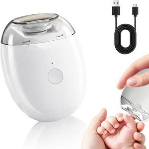 Electric Nail Clipper, 2026 NEW Portable 3 in 1 Electric Nail Clippers with LED Light & 3 Speeds, 360 Silent Auto Fingernail Cutter