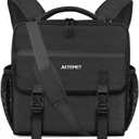 3 Ring Zipper Binder Bag for 700+ Sheets Capacity Detachable Backpack Straps & Shoulder 14 Inch Laptop for School and Office(Black)