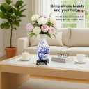2 x 3D Puzzle Vase for Adults,160-Piece Unique Curved Plastic Flower Vase,House Warming Gift for Flower Arrangements and Home Decor, for Mom (Plum Blossom)