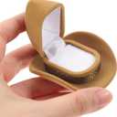 Veemoon 3pc Ring Storage Box Cowboy Hat Shape Jewelry Organizer Earrings Case Hat Flannel Storage Unique Design