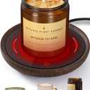 PUSEE Candle Mug Warmer, Gravity-Induction Coffee Mug Warmer for Desk with 2 Temp Settings, Auto Shut Off Coffee Cup Warmer, Beverage Warmers Heating Plate for Coffee, Tea, Milk and Candle Wax