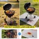 PAWBOSE 65x48 Inch Under Grill Mat for Outdoor Grill, Double-Sided Fireproof BBQ Mat for Patio and Deck, Waterproof Oil-Proof Fire Pit Mat & Indoor Fireplace Protector Pad