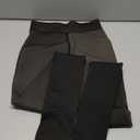 UISLII Fleece Lined Women's Tights Warm, Fake Translucent, Thermal, Skin Colored for Winter (Black Foot, Medium-Tall)