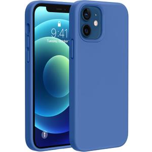 Miracase Compatible with iPhone 12 Case and iPhone 12 Pro Case, Liquid Silicone Gel Rubber Full Body Protection Shockproof Drop Protection Phone Case for iPhone 12/12 Pro 6.1 inch, Sky Blue