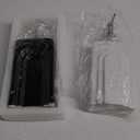 Soap Dispenser Set with Funnel, Non-Slip Silicone Pads, 2 Pack Ceramic Refillable Dish Soap and Hand Soap Dispenser for Kitchen, Bathroom, Matte Black and White