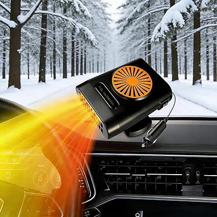 Portable Heater for Car, 12V 200W Portable Fast Heating Car Heater that Plugs into Cigarette Lighter and Car Windshield defroster & Demister for Car/Vehicle/Truck/SUV