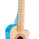 Hape 26 Inch Kids Guitar Toy Musical Instrument - Beginner Wooden Kids Guitar, Musical Toys w/ 4 Tunable Strings Blue 