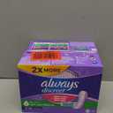 Always Discreet Incontinence Panty Liners for Bladder Leaks, Size 2, Very Light Absorbency, 120 Count