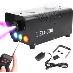 YaeCCC Fog Machine, 500W Smoke Machine with Built-In Colored LED Lights, Wireless Remote Control for Halloween, Parties, Stage, Wedding, Christmas