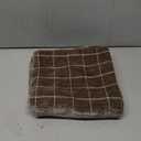 MIULEE Decorative Chenille Check Throw Pillow Covers Vintage Plaid Couch Pillows 20x20 Inch Set of 2 Neutral Boho Farmhouse Cushion Covers Modern Spring Home Decor for Sofa Bed Living Room Taupe Grey