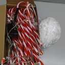 Solar Christmas Lights Outdoor Waterproof: 24-Pack Solar Candy Cane Christmas Decorations Outdoor Pathway Lights with Stakes 10 Modes, 144 LED Xmas Decorations for Yard Garden Holiday Decor