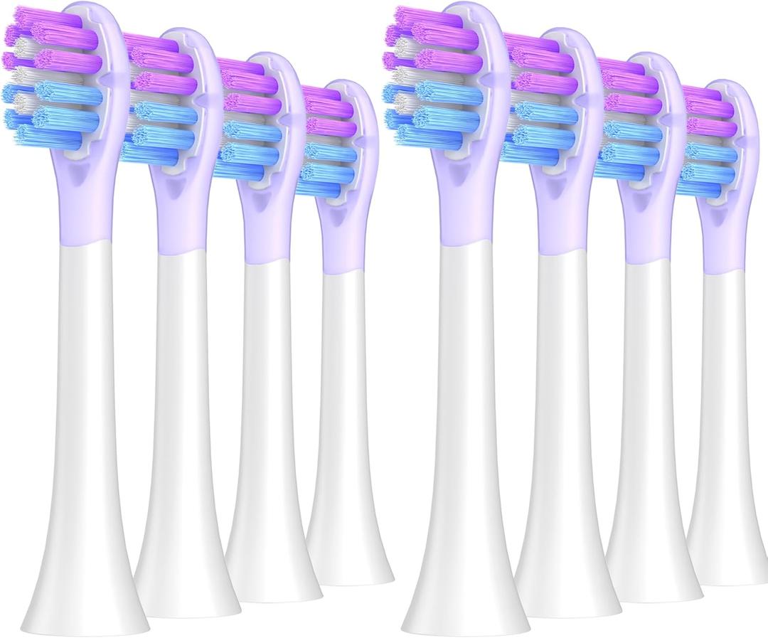 3 x Replacement Brush Head for Philips Sonicare Toothbrush, Replacement Heads fit ProtectiveClean 1100, 4100, 5100, 5300 Electric Toothbrush, Cushion Clean for Gentle Care, 8 Count