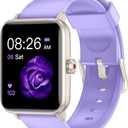 Smart Watch, Fitness Tracker with Heart Rate Monitor, Blood Oxygen, Sleep Tracking, 1.5 Inch Touchscreen Smartwatch for Android iOS Swimming Waterproof Pedometer Step Calories Tracker for Women Men (Light Purple)